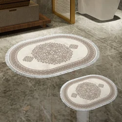 Hanah home Set 2 prostirke za kupatilo Braon