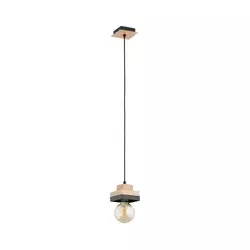Visilica na kablu MIKO 1xE27/15W/230V crna/bež