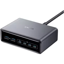 ANKER Prime 200W GaN stoni brzi punjač, 6-portova (4x USB-C i 2x USB-A) srebrni