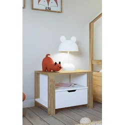 Hanah Home Noćni stočić Nisan 1600-025, 60x42x45 cm, Smeđi