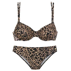 LASCANA Bikini bež/črna