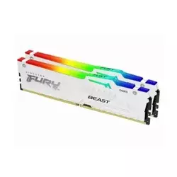 DDR5 64GB (2x32GB) 5200MHz CL40 DIMM [FURY Beast] White RGB XMP