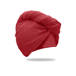 Turban iz frotirja, hitrosušeč, rdeč