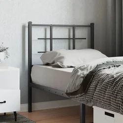 Vidaxl Kovinsko nadomestno vzglavje črno 75 cm