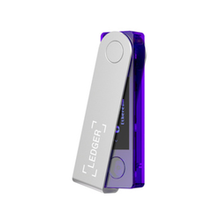 Ledger denarnica za bitcoin in druge kriptovalute Nano x, bluetooth, usb-c, prozorna vijolična