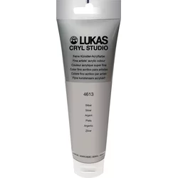 Lukas Cryl Studio Plastic Tube Akrilna barva Silver 125 ml 1 kos