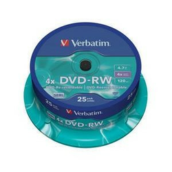 Verbatim DVD+RW prazni Verbatim 43489 4.7 GB 25 kom. okrugla kutija RW