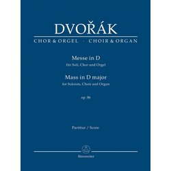 DVORAK: note MASS IN D MAJOR,SOLISTS,CHOIR&ORGEL