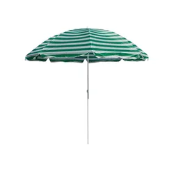 Happy Green Dežnik za plažo 230 cm, zelene črte