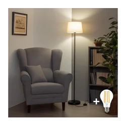 Brilagi - LED podna lampa CERIA 1xE27/40W/230V prečnika 30 cm bež/crna