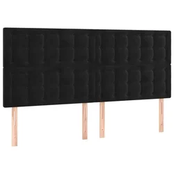 Vidaxl Vzglavje postelje črno 180x5x118/128 cm žametno