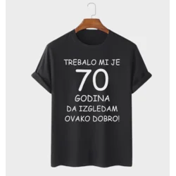 MAFIMI Majica Trebalo mi je 70 Godina, Crna