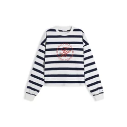 TOMMY HILFIGER Majica ROUNDAL  temno modra / rdeča / bela