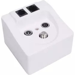 Utičnica TV/SAT/FM/1xLAN (Ethernet)/1xTel.