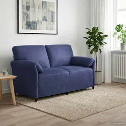 Sofa za dvije osobe Policijska plava 158 x 83 x 95 cm Baršun