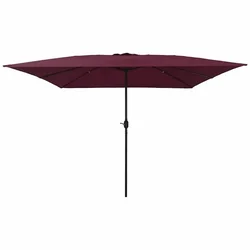 Vidaxl Vrtni dežnik Bordeaux rdeča 295 x 295 x 245 cm