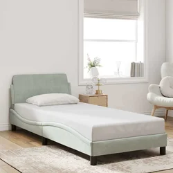 Okvir za krevet Dover svijetlosivi 90x190 cm baršun