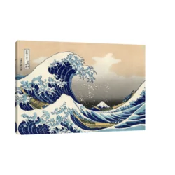 Canvas Slika na platnu The Great Wave off Kanagawa, Hokusai, Bez rama, 120 x 80 cm