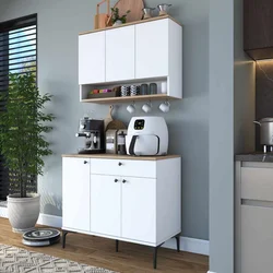 Hanah Home višenamenski ormarić JE272, 90,2 cm, beli / orah