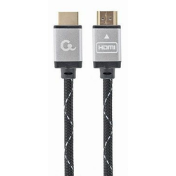 GEMBIRD - MONITOR Cable, Select Plus Series, High speed HDMI 4K with Ethernet, HDMI/HDMI M/M, Gold Plated, Braided, 3m