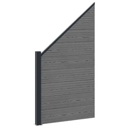 Panel ograde WPC i aluminij Siva