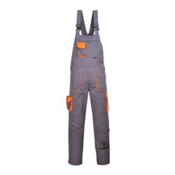 MONSUN Radne pantalone tr Contrast/ siva/narandžasta
