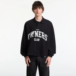 Majice REPRESENT Owners Rugby Top UNISEX Jet Black XXL