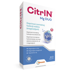 Inpharm CitrIN Mg DUO, Magnezijum citrat + magnezijum bisglicinat, 30 tableta