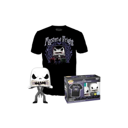 FUNKO Funko pop! & TEE: Disney - Jack Skellington - Medium - Disney: Noč pred božičem - majica - oblačila z zbirljivo vinilno figuro - Ideja za darilo - igrače in kratki rokav za odrasle Unisex, (21238688)
