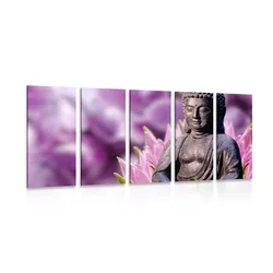 5-delna slika spokojni Buda - 150x75