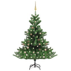 Umjetno drvce kavkaška jela LED s kuglicama zeleno 150 cm