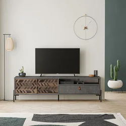 Hanah Home TV komoda Dionis retro, Siva