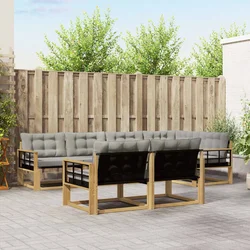 Set vanjskih sofa 7 pcs Bijela i svjetlosiva