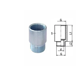 Vodovodni produžetak 3/8x20 mm, O20x31 mm