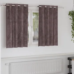 Baršunaste zavjese sa zavjesama 2 pcs Smeđa 140 x 140 cm Baršun