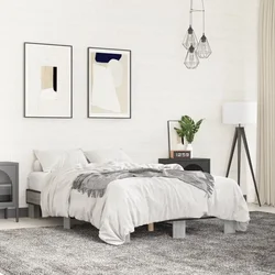 shumee vidaXL Posteljni okvir, siv hrast sonoma, 140x200 cm