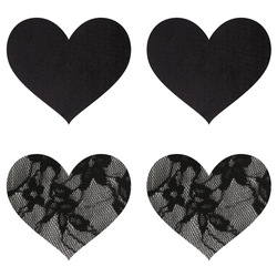 Pokrivala za bradavice u obliku srca – crna