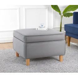 Atelier del Sofa Tabure Roscen, 63x43x63cm, Sivi