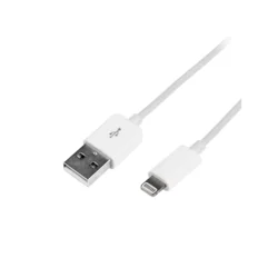 LogiLink 1m, Lightning - USB 1m USB A Lightning White USB cable