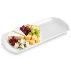 Northix Porcelanski servirni pladenj, bel, 36 x 15,5 cm
