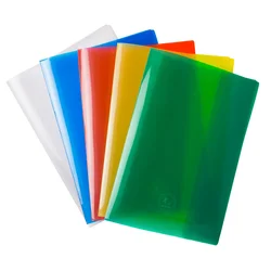 Omotnica za bilježnicu A5 Jolly, set od 5 boja (transparent, žuta, crvena, plava, zelena)