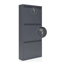 HANAH HOME Ormar za cipele Primo 3 Anthracite