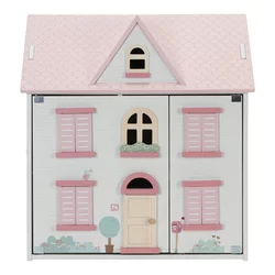 little dutch lesena hiška za punčke z dodatki pink