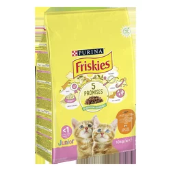 FRISKIES PURINA Suva hrana za mačiće, Piletina i povrće, 10 kg