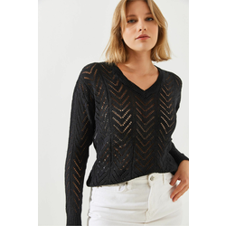 Bianco Lucci Womens V Neck Sweater
