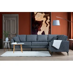 Atelier del Sofa Ugaona garnitura 83x90x300cm Tamnosiva