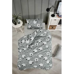 Hanah home Komplet posteljine Lamb, 160x220cm, Svetlosiva
