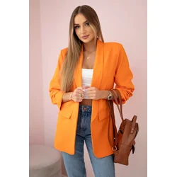 Kesi Włoski Elegant jacket with lapels dark orange