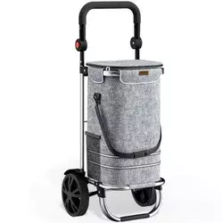 Nakupovalna torba na kolesih EASY, 50l, siva Monzana