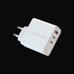 Adapter LC Power LC-GAN-65 USB GaN Technology charger 2xUSB-C, 1xUSB-A